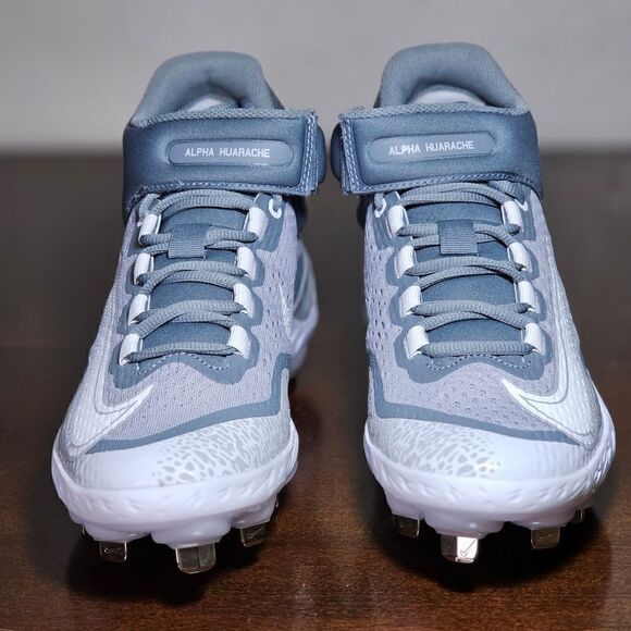 Nike Alpha Huarache Elite 4 Mid Baseball Cleats Shoes Men's 7 Grey DJ6520-012 SE - Picture 6 of 16
